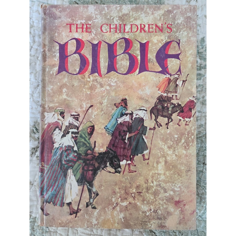 Vintage The Childrens Bible Golden Press Hardcover Illustrated 1970s Religious